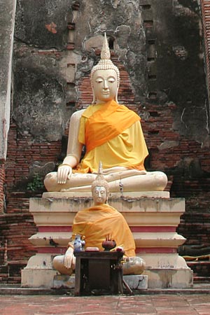 Buddha Image at Wat Choeng Tha, Ayutthaya Historical Park