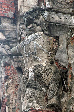 Garuda Image at Prang of Wat Phraram, Ayutthaya