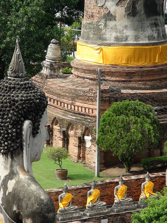 Another view off the main Chedi, Wat Yai Chaimongkol, Ayutthaya